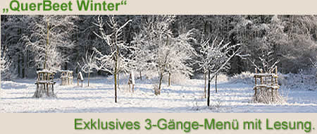 QuerBeet Winter, Exklusives 3-Gänge-Menü mit Lesung